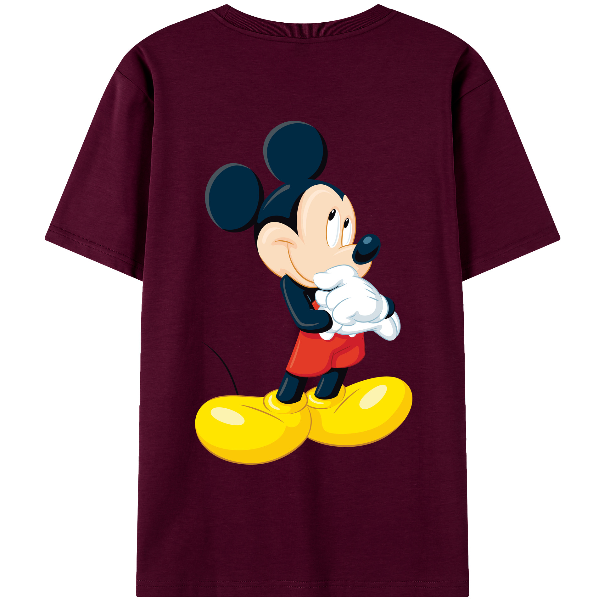 （画像用） ミッキーマウス Mickey Mouse レディース半袖Tシャツ(バックプリント)